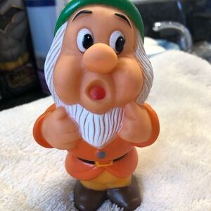 Vintage Walt Disney Productions squeaky vinyl figure of Bashful off Snow White